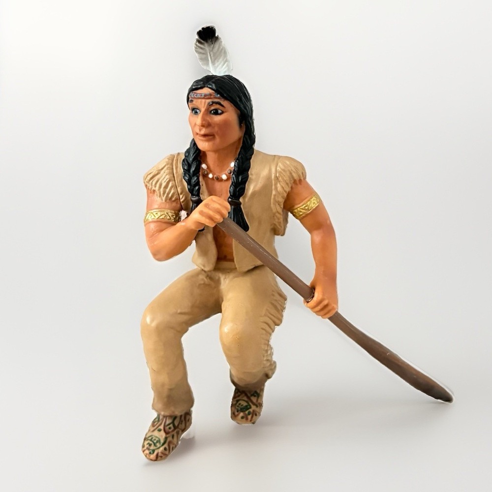 Rare 2005 Schleich 42013 Wild West Indian Rower Paddle Figurine Loose Figure
